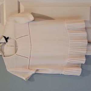 Banana Republic Pleated Cream Blouse